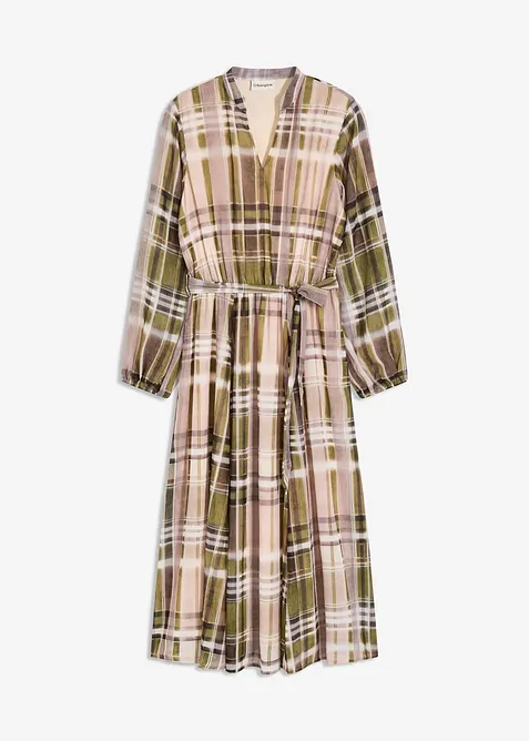 Chiffonkjole med knytebånd, bonprix