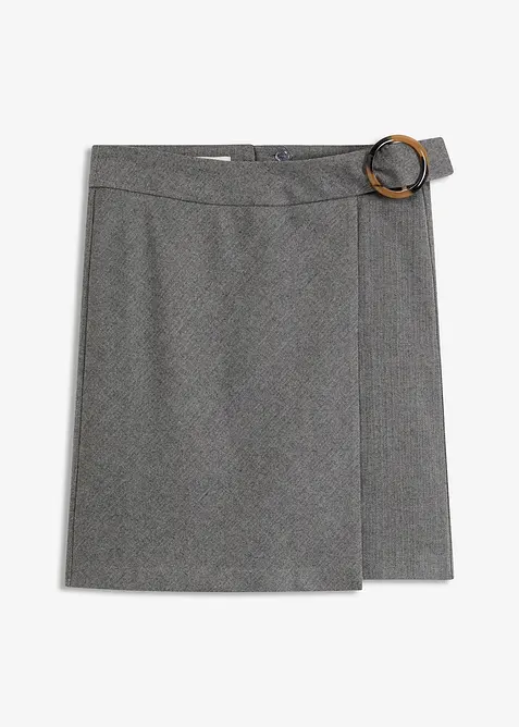 Omslagsskjørt med fiskebensmønster, bonprix