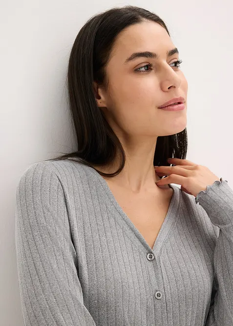 Loungewear-kosedress i myk pointellejersey, bonprix