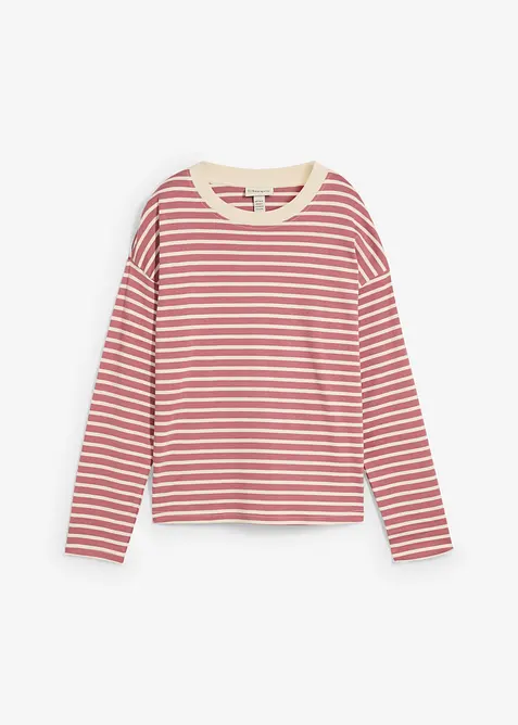 Langermet topp i formstabil bomull, bonprix