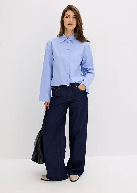 Skjortebluse i 100% bomull, bonprix