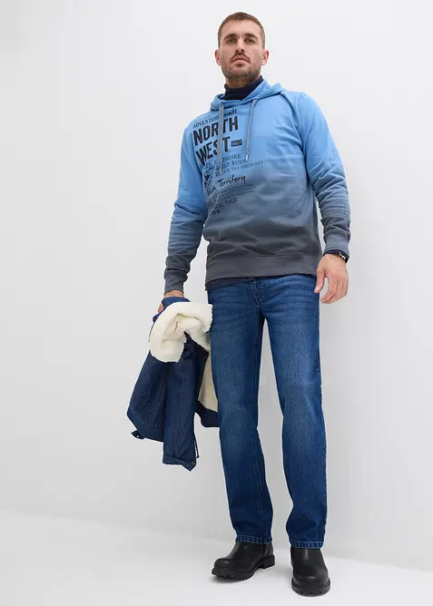 Hettegenser i 100% bomull, bonprix