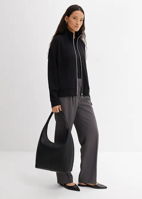 Oversized jakke i viskosemiks, bonprix