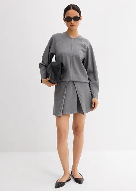 Langermet topp i behagelig Punto di Roma-materiale, bonprix