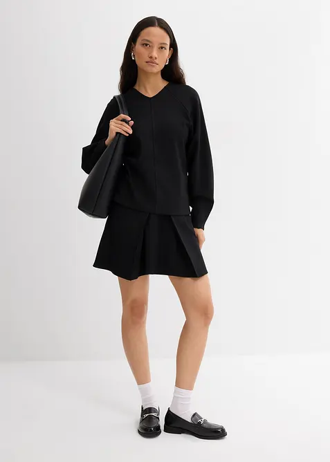 Langermet topp i behagelig Punto di Roma-materiale, bonprix