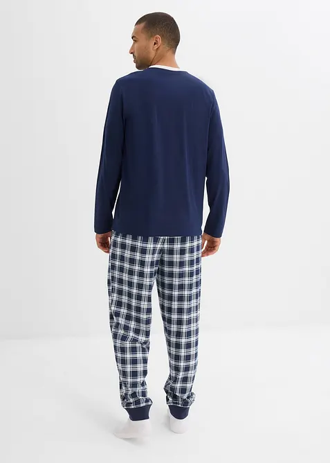 Pyjamas med bomull og lange ermer, bonprix