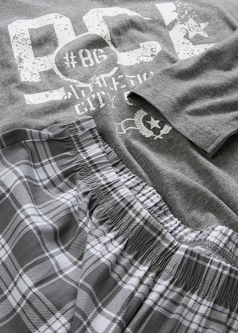 Pyjamas med bomull og lange ermer, bonprix