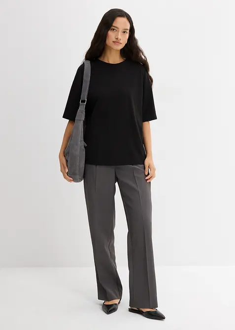 Avslappet T-skjorte i bomullsmiks, bonprix