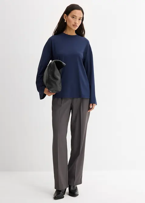 Lang topp i lett materiale, bonprix