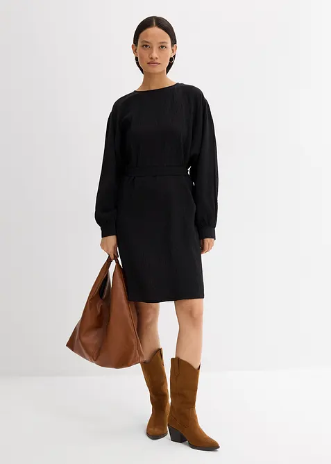 Minikjole i strukturert materiale med viskose, bonprix