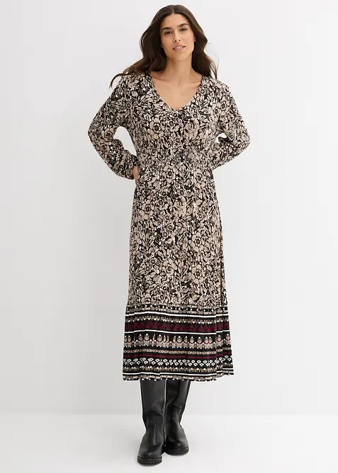 Maxikjole i myk viskose-/elastanmiks, bonprix