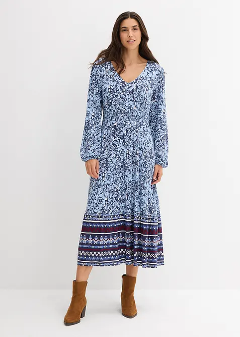 Maxikjole i myk viskose-/elastanmiks, bonprix