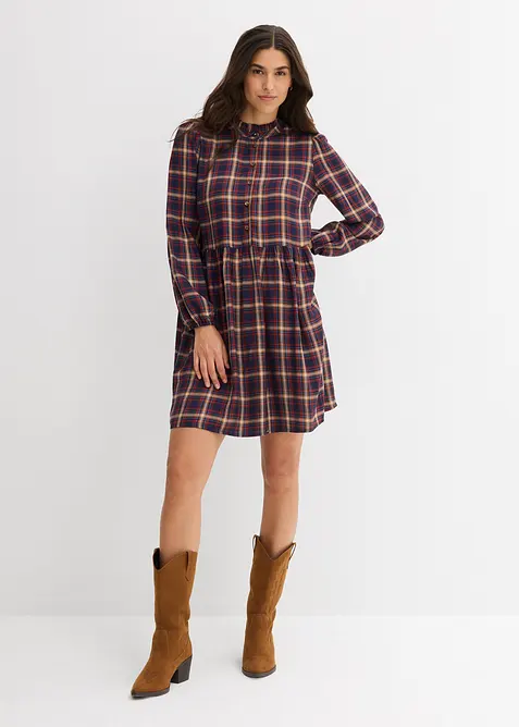 Minikjole i myk viskose, bonprix