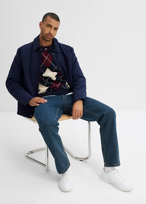 Genser i 100% bomull med Argyle-mønster, bonprix