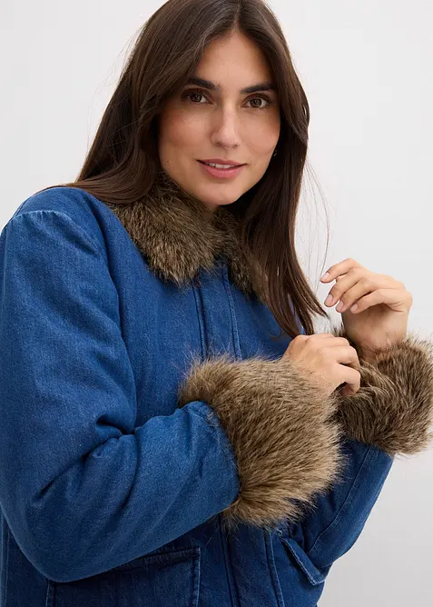 Lett vattert denimjakke, bonprix