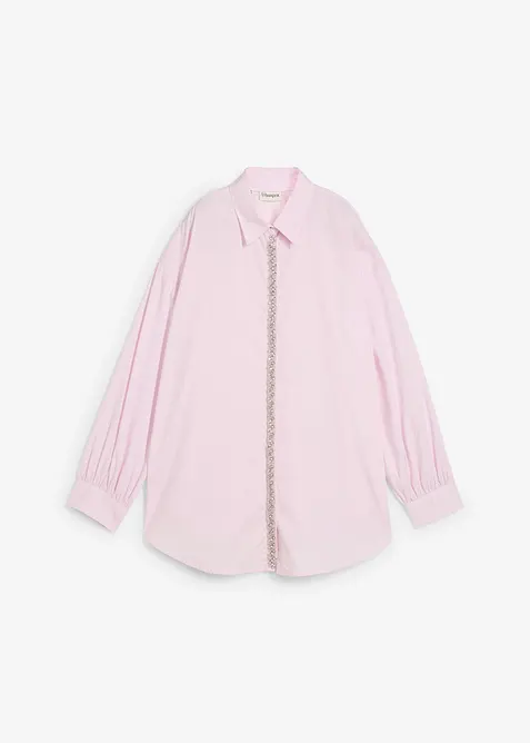 Bluse med strassapplikasjon, bonprix