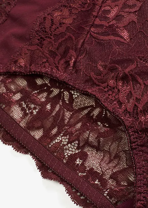 Truse med høy midje og nydelige blonder, bonprix