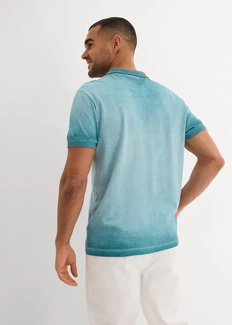 Pik&eacute;-poloskjorte i vasket look, bonprix