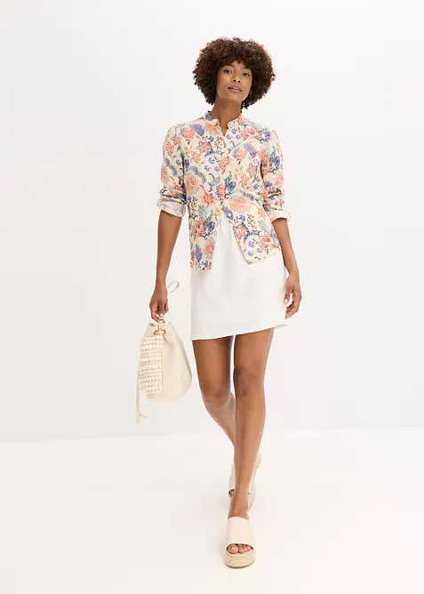 Bluse med blomsterprint, bonprix