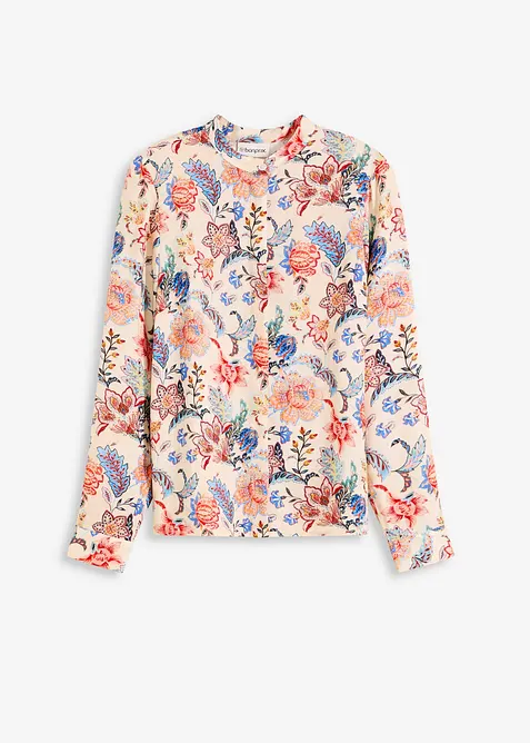 Bluse med blomsterprint, bonprix