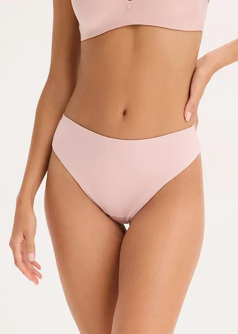 Highwaist-stringtruse med glanseffekt (2-pack), bonprix
