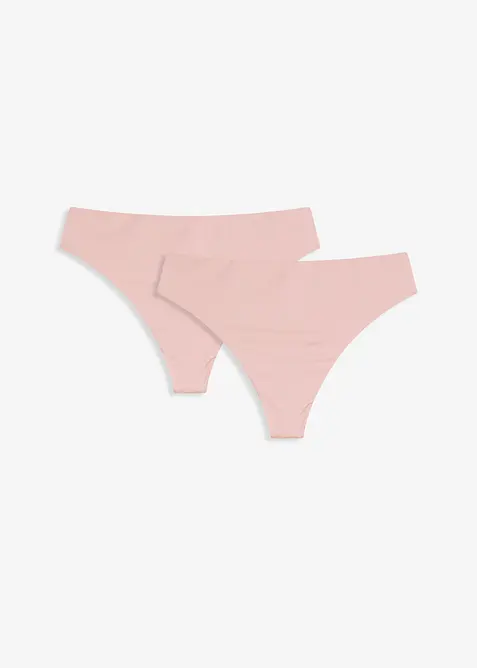 Highwaist-stringtruse med glanseffekt (2-pack), bonprix