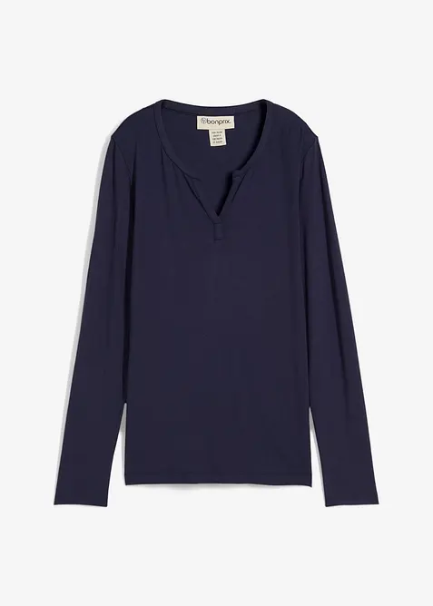 Langermet topp i myk viskosemiks, bonprix