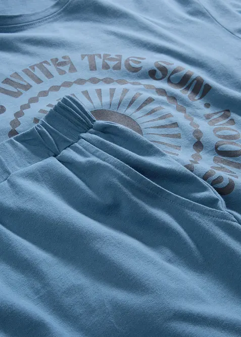 Kort pyjamas i 100% økologisk bomull, bonprix