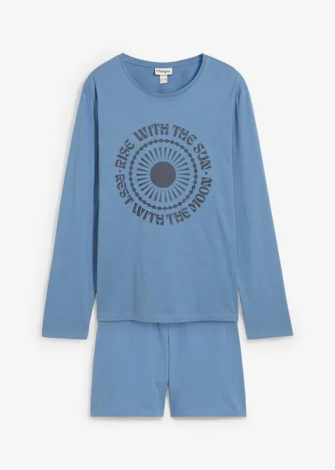 Kort pyjamas i 100% økologisk bomull, bonprix