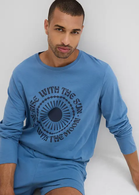 Kort pyjamas i 100% økologisk bomull, bonprix