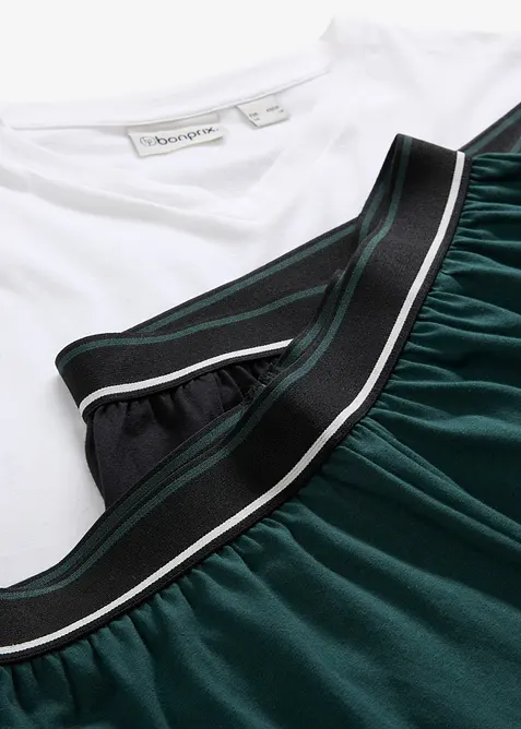 T-skjorte og 2 pyjamasunderdeler av &oslash;kologisk bomull (3-delt sett), bonprix