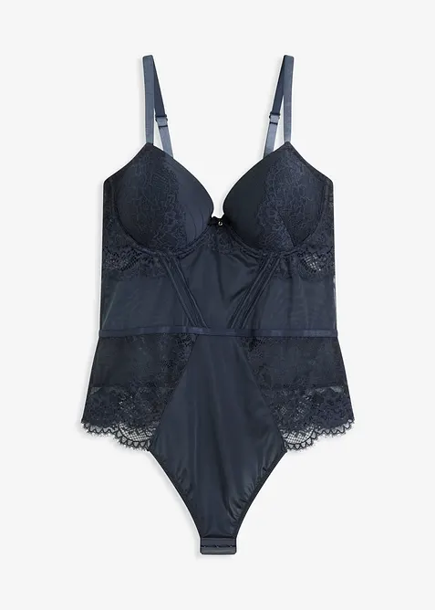 Stringbody i materiale med glans, bonprix