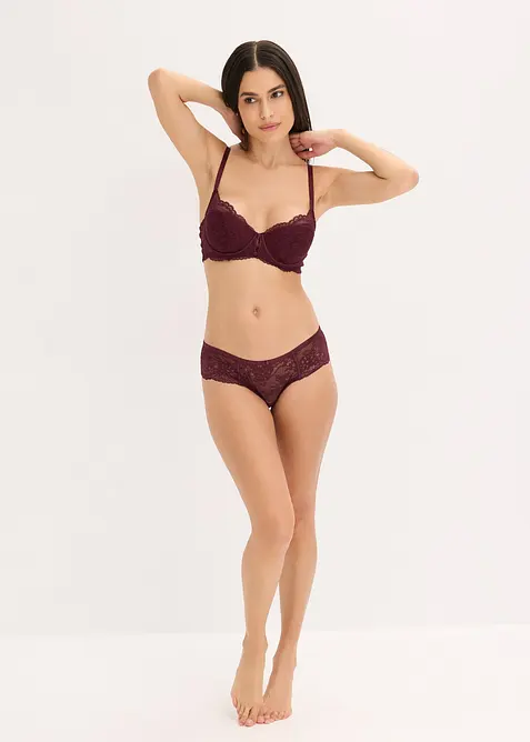 Hipstertruse i forseggjort blondemateriale, bonprix