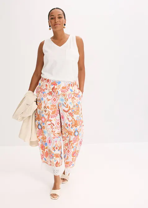 Bukse med blonde, bonprix