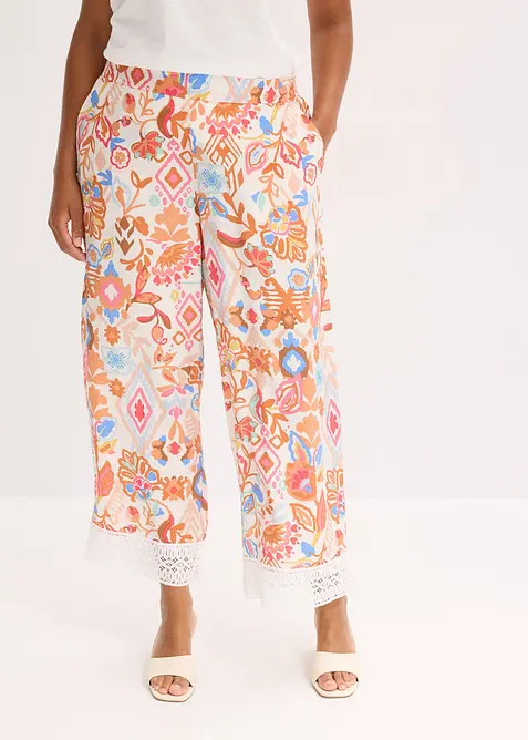 Bukse med blonde, bonprix