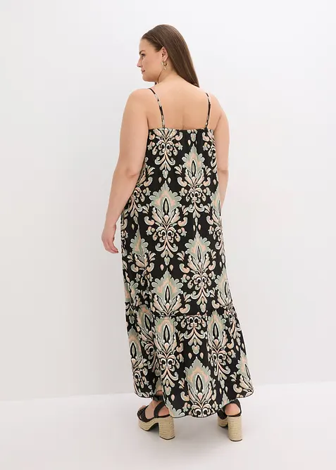 Stroppekjole i strukturert viskose, bonprix