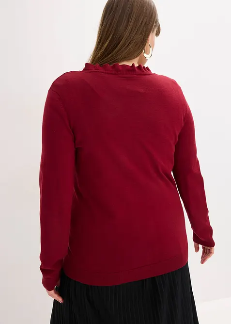 Finstrikket jakke av lett viskosemiks, bonprix