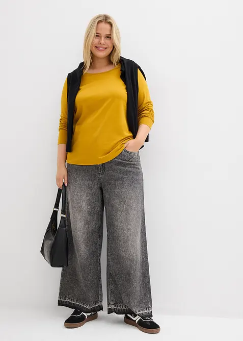 Langermet topp (2-pack), bonprix