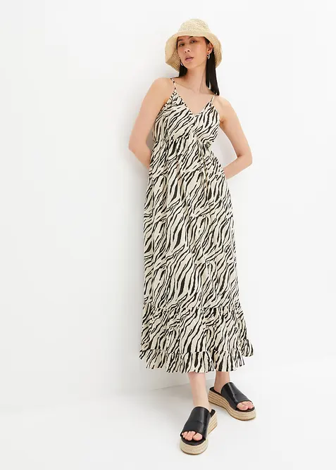 Maxikjole med leo-print, RAINBOW