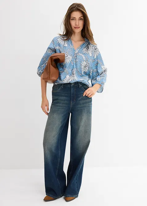 Tunikabluse i myk viskosemiks, bonprix