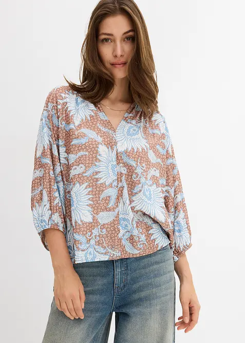 Tunikabluse i myk viskosemiks, bonprix