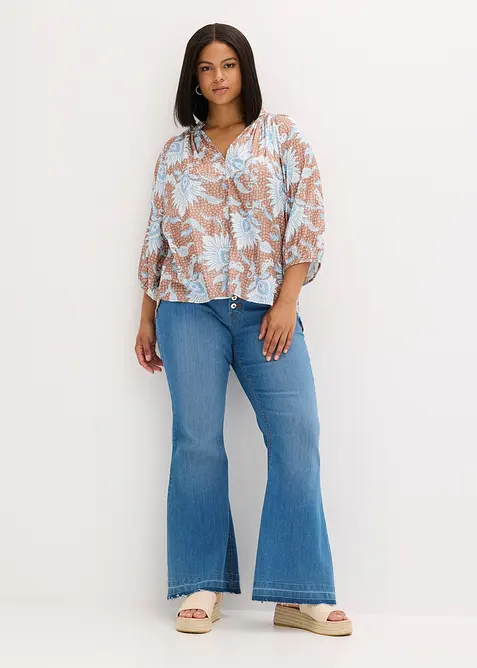 Tunikabluse i myk viskosemiks, bonprix