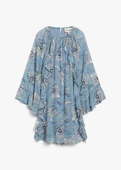 Tunikakjole av strukturert chiffon, bonprix