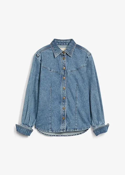 Denimskjorte i 100% bomull, bonprix