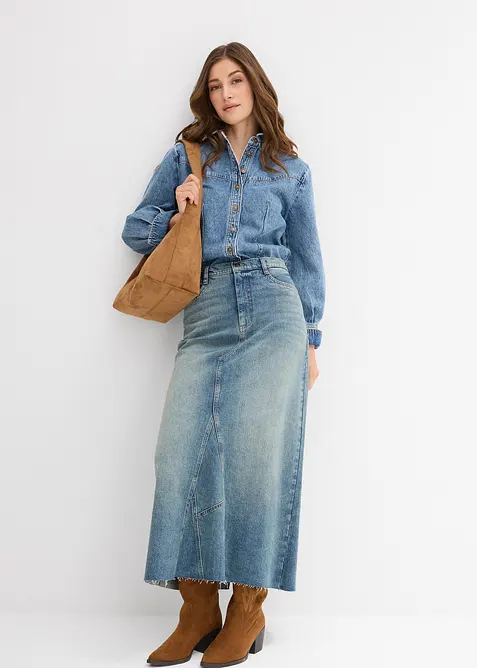Denimskjorte i 100% bomull, bonprix