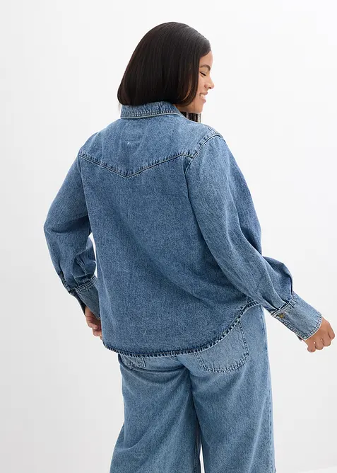 Denimskjorte i 100% bomull, bonprix