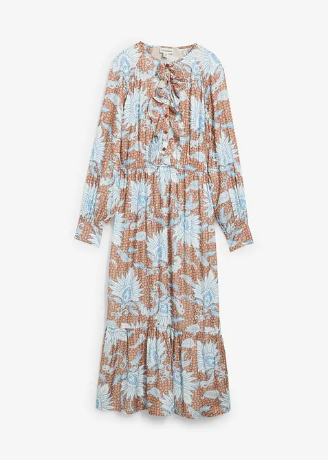 Maxikjole i fin viskosemiks, bonprix