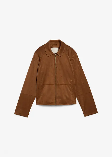 Jakke i imitert semsket skinn, bonprix