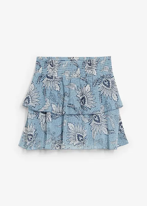 Volangskjørt i strukturert chiffon, bonprix