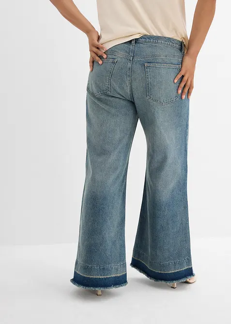 Wide leg-jeans, Mid Waist, bonprix